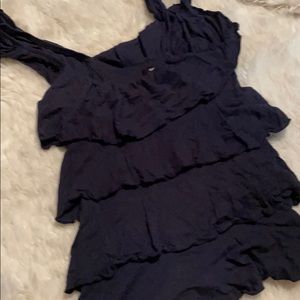 Express navy layered top